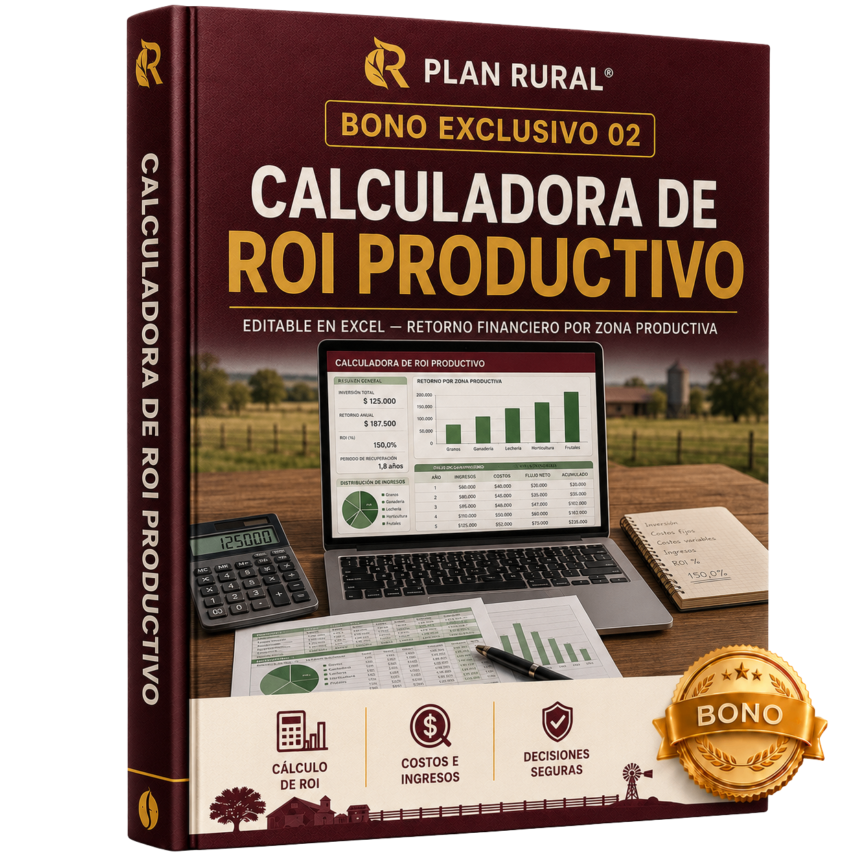 Mockup de Calculadora de ROI Productivo